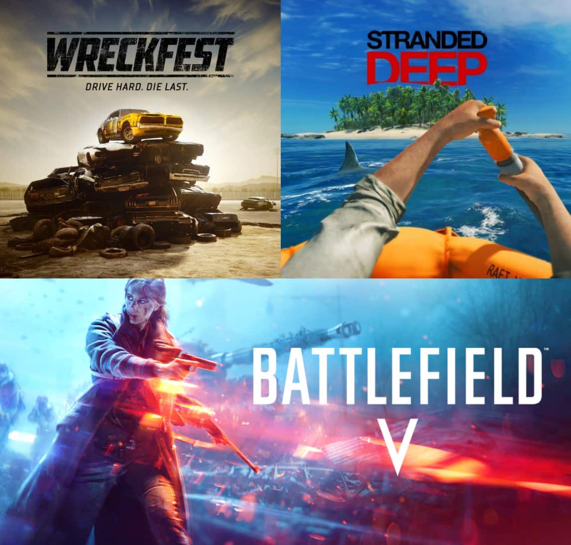 PS4/PS5 Digital Games: Battlefield V, Stranded Deep &  Wreckfest