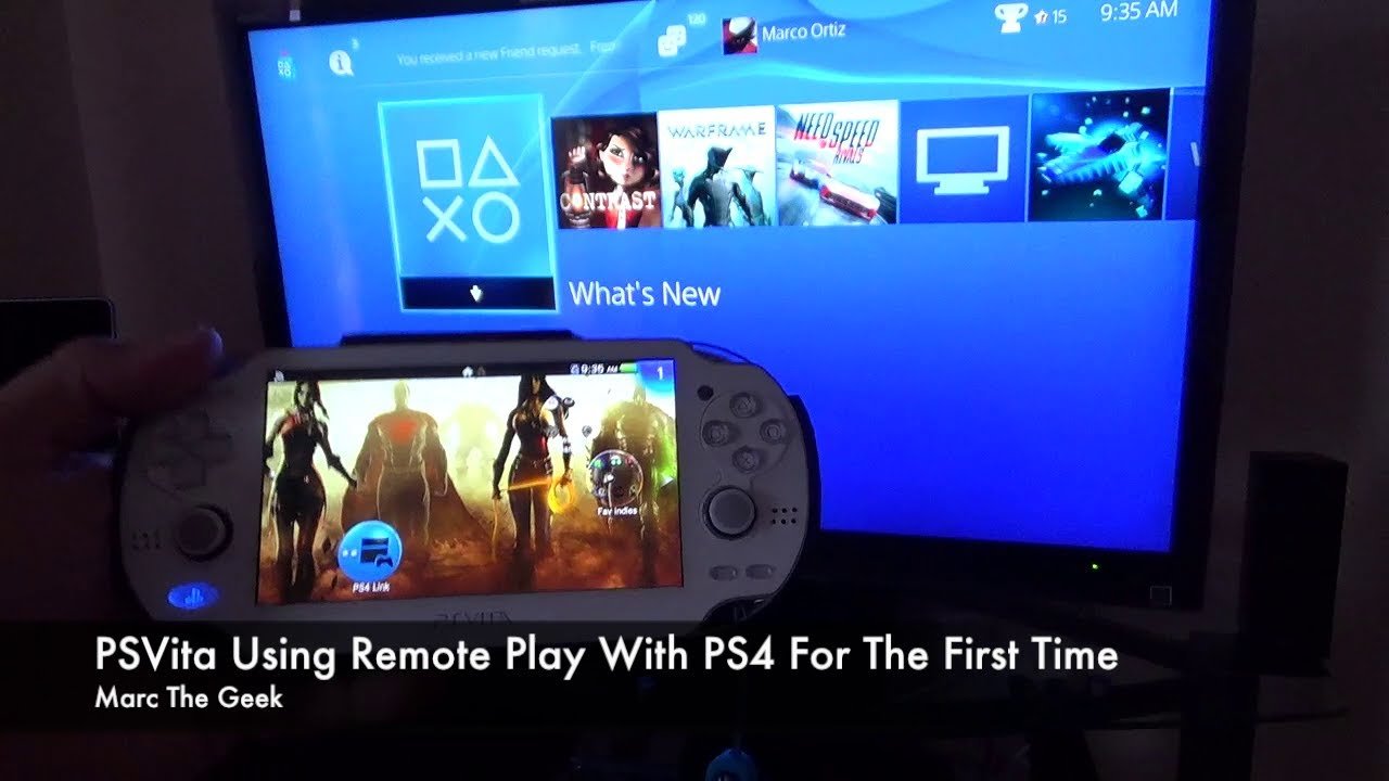 PSVita Using Remote Play With PS4 For The First Time