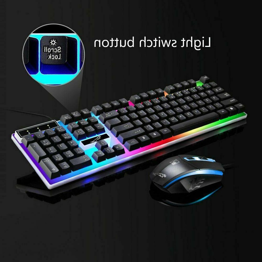 Rainbow Gaming Keyboard and Mouse Set For PS4/PS3/Xbox