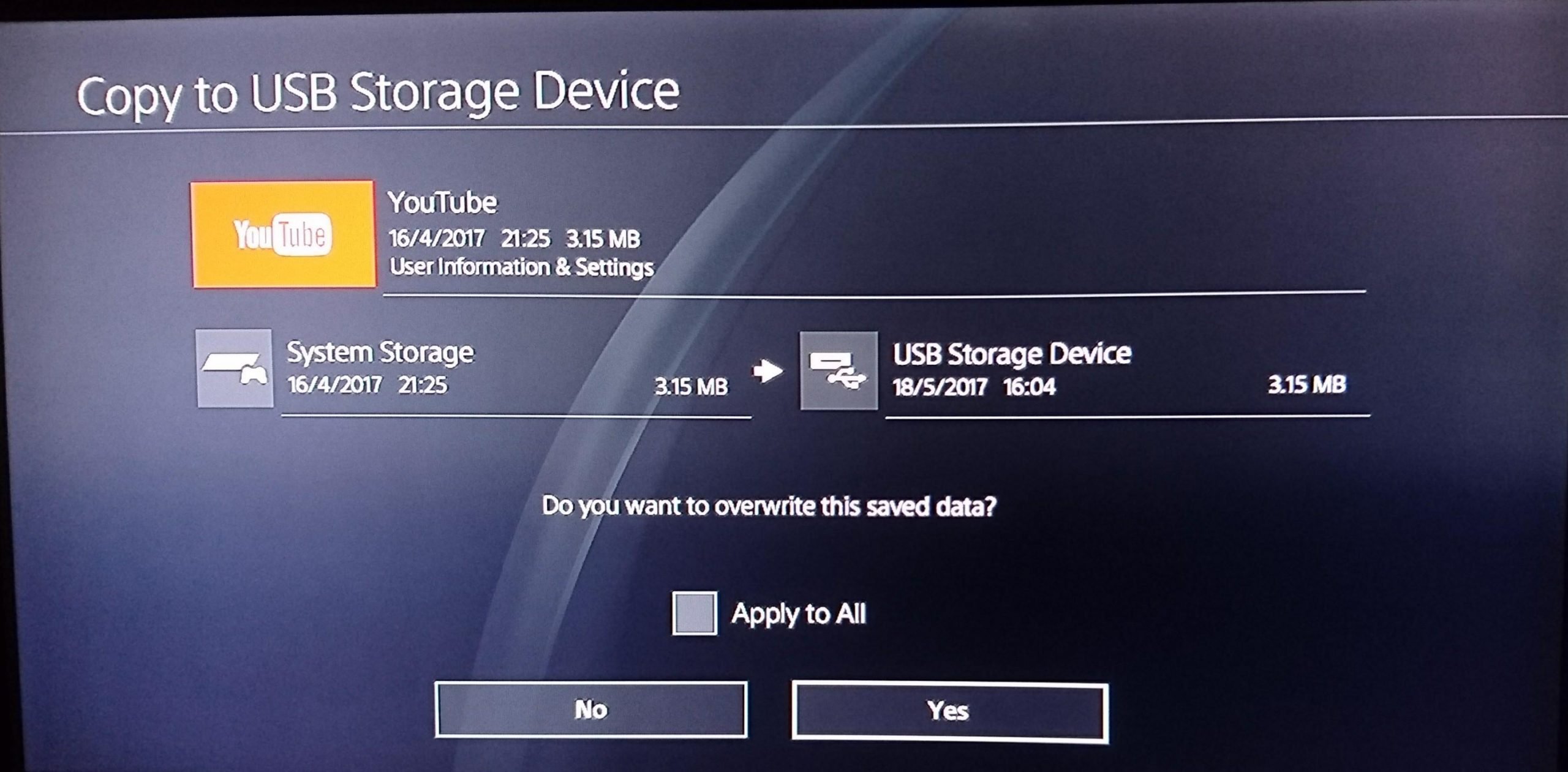 [Screenshot] PS4 detects save data on empty USB flash ...