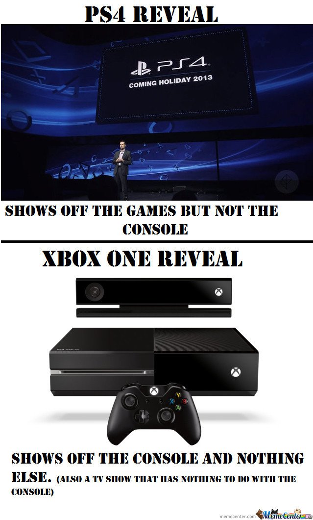 The Difference Between The Ps4 And Xbox One Reveals by pr0man1