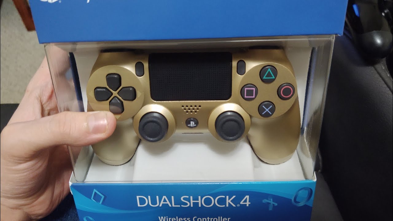The Gold PS4 Dualshock 4 Wireless Controller Unboxing And ...