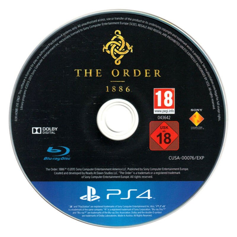 The Order 1886 Game PlayStation 4 PS4