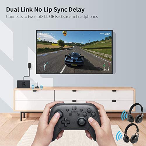 TOKSEL Bluetooth Adapter for Nintendo Switch/Switch Lite PS4 PC, Dual ...