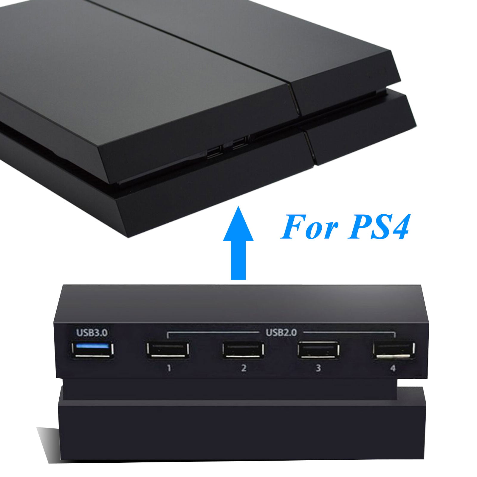 TSV 5 Port HUB for PS4, USB 3.0 High Speed Adapter Accessories ...