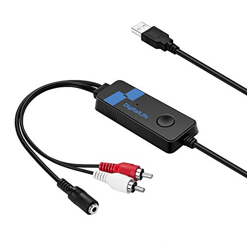 USB to 2xRCA Sound Card Desktop Speaker  VTOP® External USB Sound Card ...