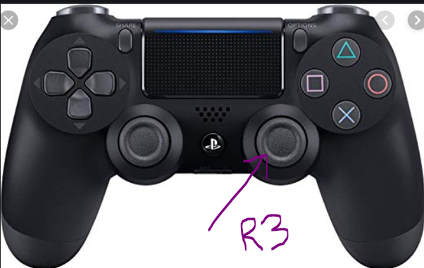 Where is R3 on PlayStation 4?