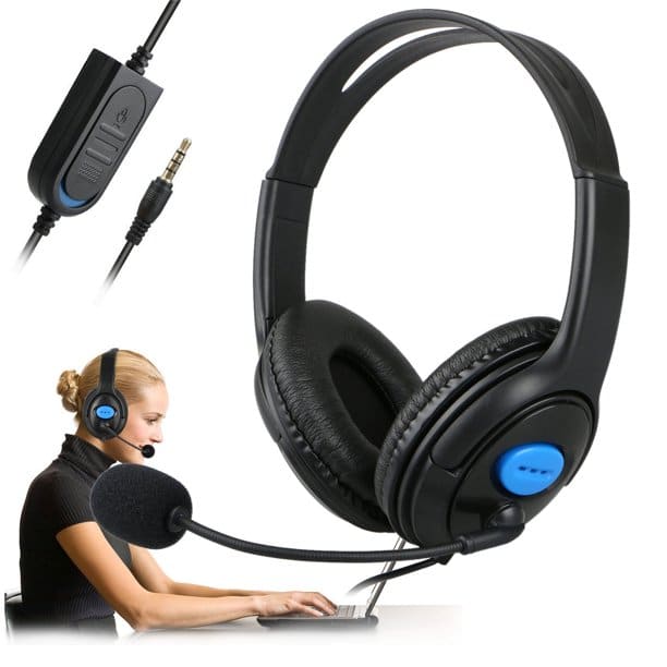 Wired Gaming Headset Headphones with Microphone for PS4 PC Laptop Mac ...